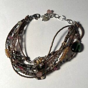 Silpada Sterling Silver & Seed Bead Bracelet